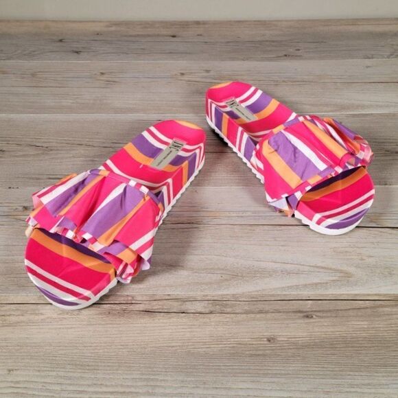 INCāWomen'sāAbenaĀ PoolāSlidesāStripeāSzā11M - Picture 2 of 9